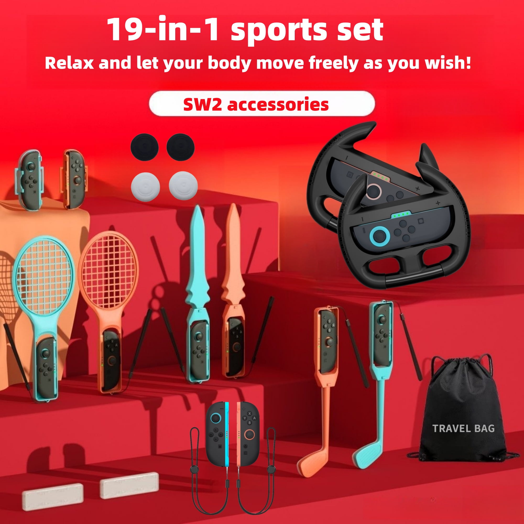NINTENDO SWITCH Sports&スポーツグリップセット 楽天市場】【ポイント2倍】【12in 1セット】新発売！Switch