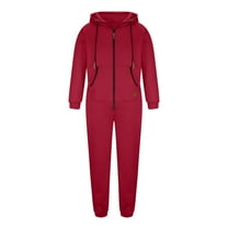 JIUKE Mens Jumpsuits Fleece Lined Zip up Onesie Pajamas Playsuit Casual Jogger Sweatsuit Overall Romper