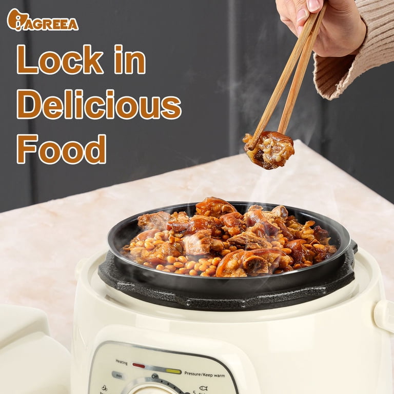 IAGREEA 1.8L Pressure Cooker, 3 Person Multi-Functional Mini