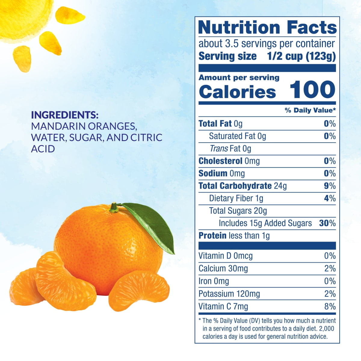 Dole Mandarin Oranges in Light Syrup, 106 oz Can