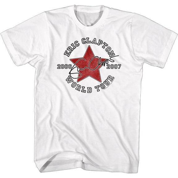 Eric Clapton World Tour White Adult T-Shirt