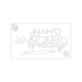 thumbnail image 2 of Plantilla para decoración de pasteles, galletas, decoración de pasteles, herramienta creativa multiusos para hornear Feliz boda, 2 of 8