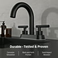 thumbnail image 4 of KES Black Bathroom Faucet 4 Inch Centerset Vanity Faucet cUPC Certified with Pop Up Drain Anti-Clog NO Overflow, WMBF001LFBKC1, 4 of 9