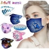 WFJCJPAF 50PC Adult Disposable Face Masks, 3-ply Non Woven Elastic Ear Loop Filter Face Mask Breathable Mask Comfortable Butterfly Printed Mouth Face Cover