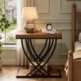 thumbnail image 3 of Fnova 2-Tier End Table, Narrow Wood Side Table, Industrial Accent Table Nightstand with Metal Frame, Easy Assembly, for Living Room, Bedroom, Entryway, Small Space, 3 of 7