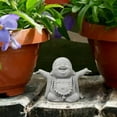 thumbnail image 3 of Zen Garden Buddha Statue Small Stone Meditating Monk Sculpture for Home and Feng Shui, 3 of 3