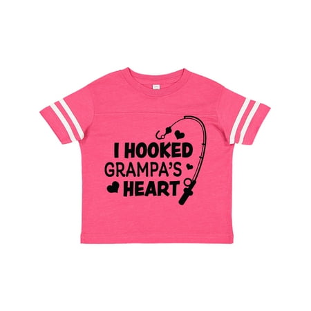 

Inktastic I Hooked Grampa s Heart with Fishing Rod Gift Toddler Boy or Toddler Girl T-Shirt