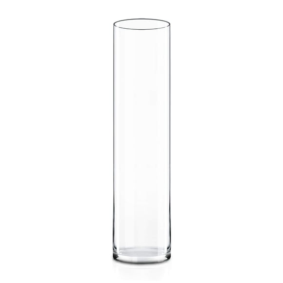 Jarrón cilíndrico de vidrio CYS Excel Clear (20 cm x 10 cm), paquete de 1