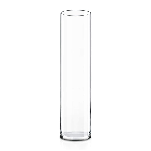 Jarrón cilíndrico de vidrio CYS Excel Clear (20 cm x 10 cm), paquete de 1