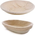 thumbnail image 1 of PEACNNG Bread Banneton Proofing Basket Set of 2 - Round 9 Inch & Oval 10 Inch, for Sourdough Bread Making Proofing Rising, Natural Rattan Bowl Container, Includes Linen Liner Cloth, 1 of 5