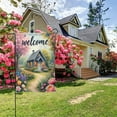 thumbnail image 6 of Welcome Spring Cottage Garden Flag 12x18 Inch Double Sided， Floral Butterfly House Yard Flag Outdoor Decor， Seasonal Farmhouse Banner, 6 of 6