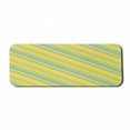 thumbnail image 1 of Geometric Computer Mouse Pad, Abstract Patterns from Straight Diagonal Lines with Memphis Style, Rectangle Non-Slip Rubber Mousepad Large, 31" x 12" Gaming Size, Mustard Turquoise Blush, by Ambesonne, 1 of 2