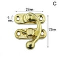 thumbnail image 1 of Concealed Buckle Box Accessories Wooden Box Box Buckle/buckle Box Buckle Lock, 1 of 8