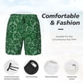 thumbnail image 3 of Naloa Soccer Print Men Swim Trunks with Compression Liner ,Board Shorts,Men's Swim Shorts with Drawstring and Elastic Waistband-Small, 3 of 6