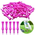 thumbnail image 1 of 40 Count Pink Golf Tees Plastic 57MM Long Castle Golf Tees, 1 of 7