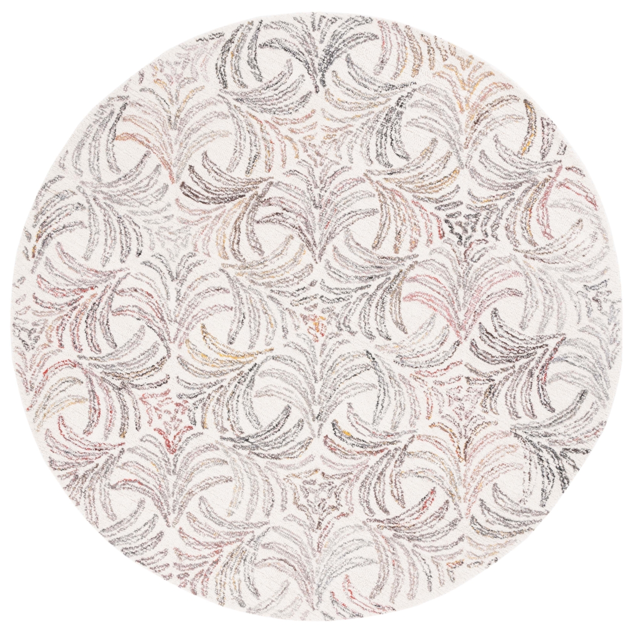 SAFAVIEH Jardin Thaddeus Leaves Area Rug, Ivory/Red, 3' x 5'
