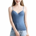 thumbnail image 1 of ITFABS Haut Femme Chemise Ajustée Col en V Profond Court Rembourré Haut Été Camisole Chaude, 1 of 1