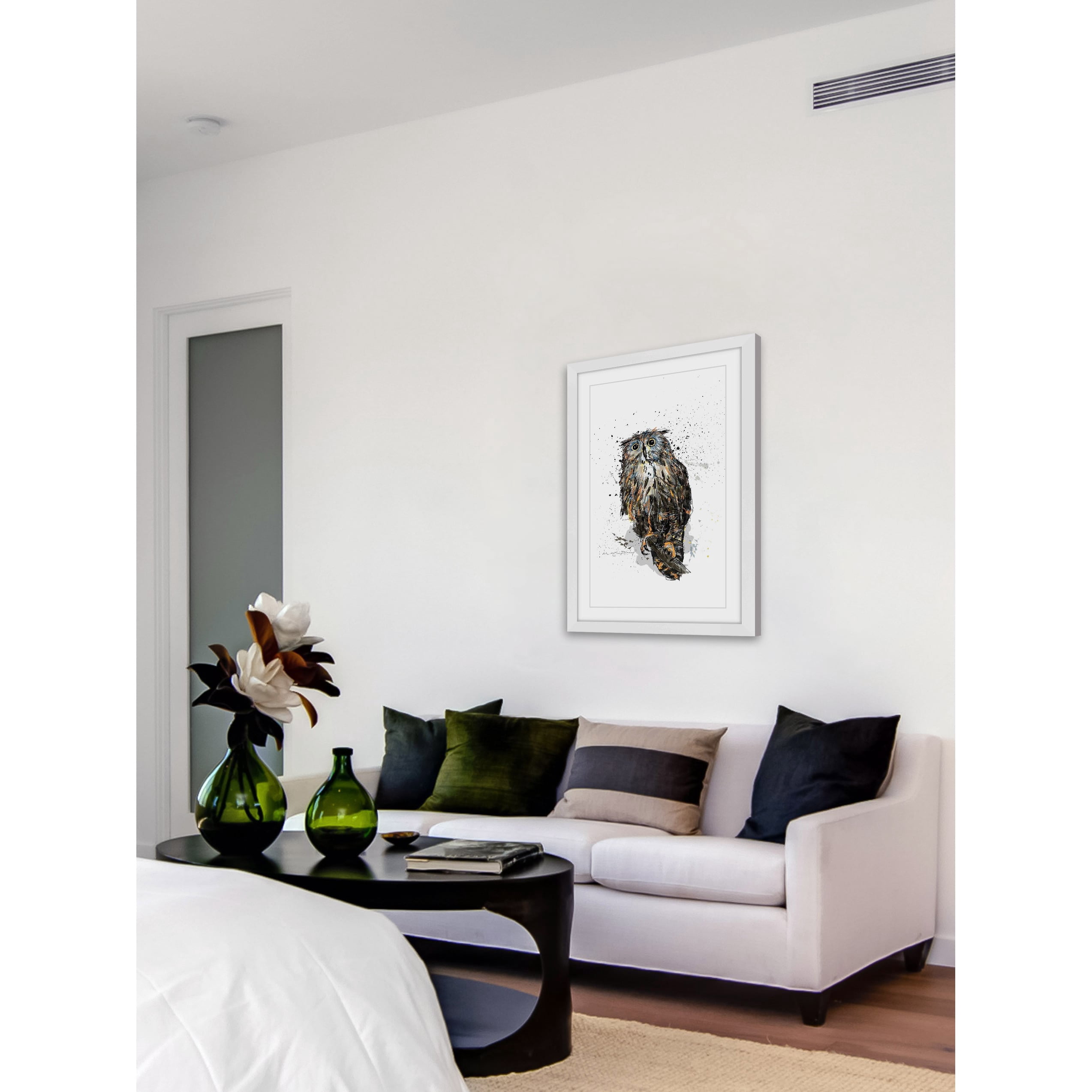 Marmont Hill "Hibou 2" by Marie-Eve Pharand Framed Painting Print