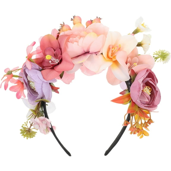 Alipis Flower Headband Adult Women Headdress Flower Hair Band Wedding Hair Decoration for Teen Girls