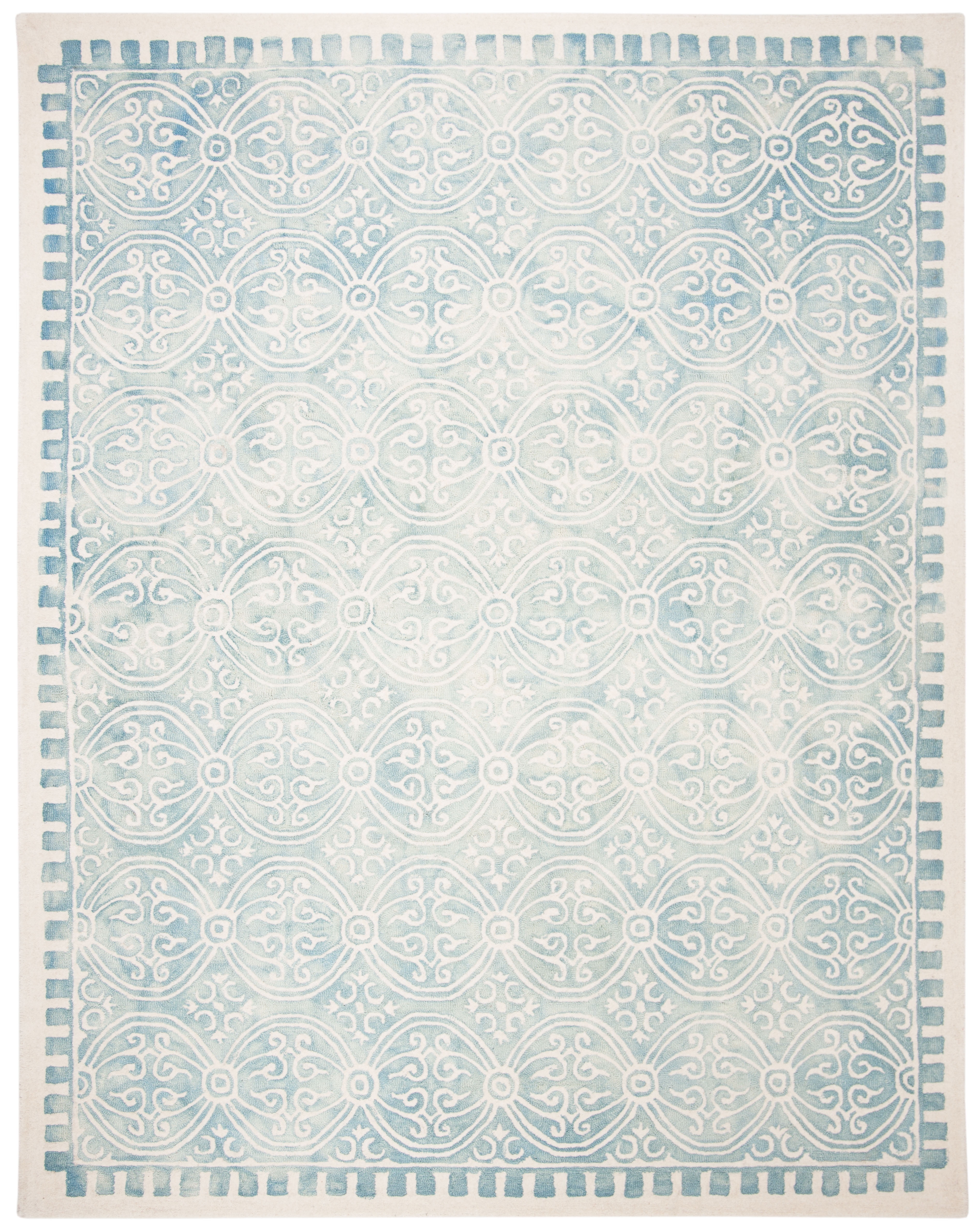 Safavieh Dip Dye Cyan Distressed Area Rug, Light Green/Ivory, 8' x 10'