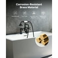 thumbnail image 5 of VEVOR Clawfoot Tub Faucet, Deck Mount Bathtub Faucets with Handheld Shower, Vintage Oil-Rubbed Bronze Clawfoot Tub Filler Faucet Shower Kit with 360° Rotation Spout & 59-inch Long Hose for Bathtubs, 5 of 9