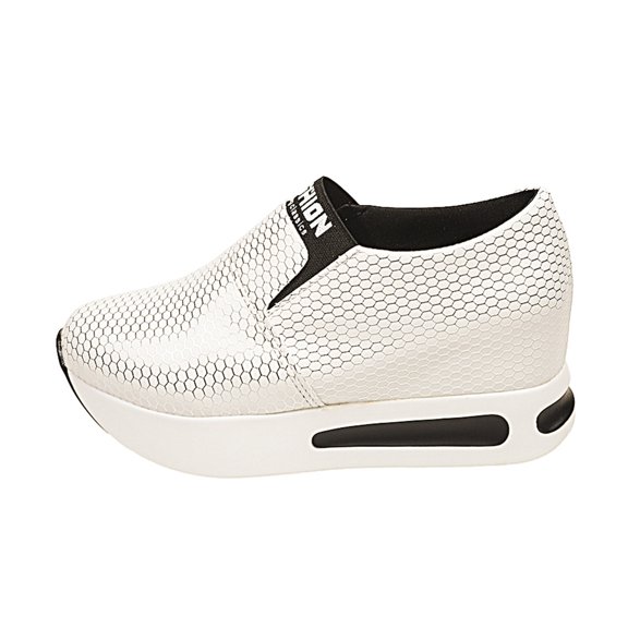 Elegant On Casual Shoe for Stylish Upper Everyday Comfort Fashion Flat Women's Breathable Walking Sneakers Lightweight Non- Outdoor