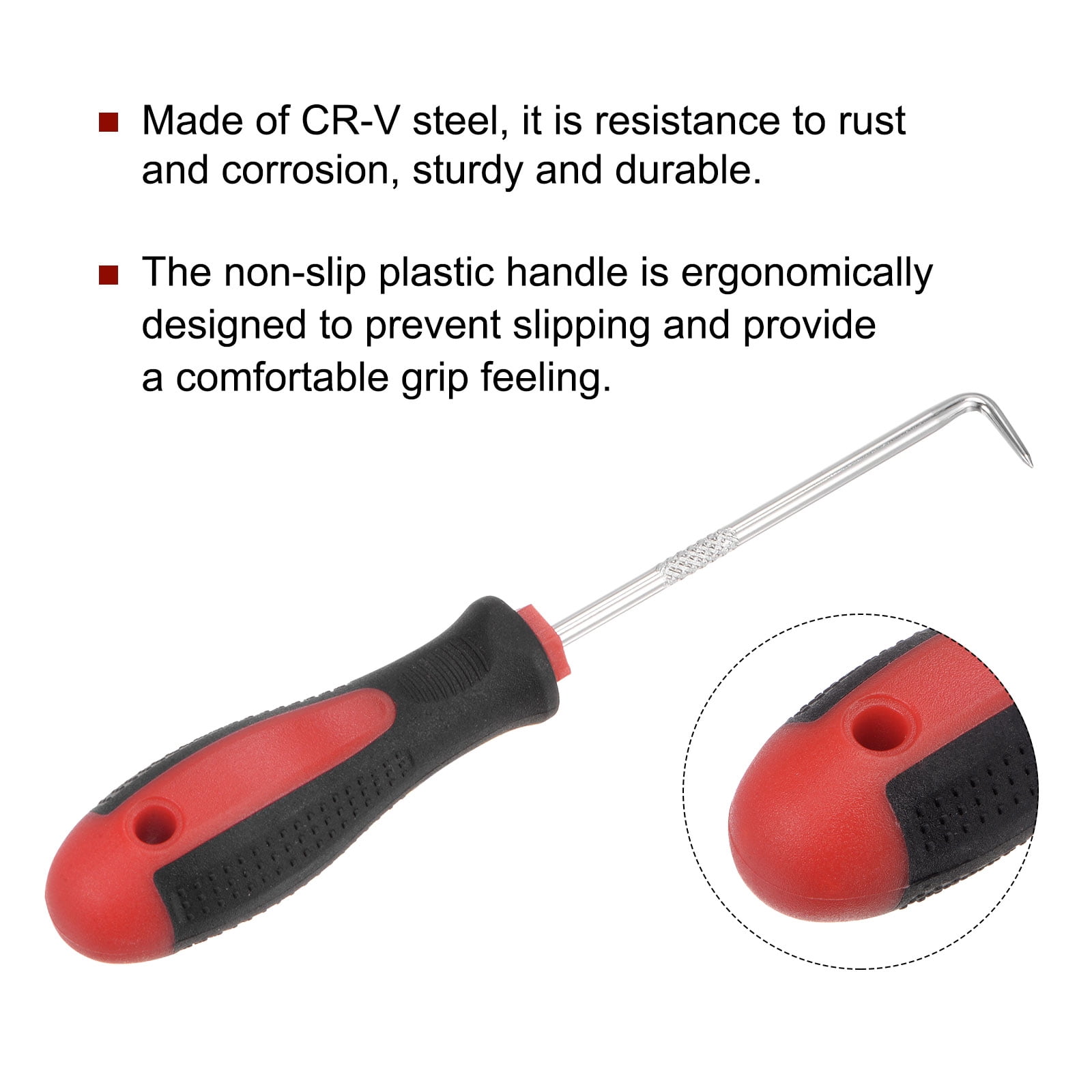 Unique Bargains 2Pcs 90 Degree Pick Hook 6.1" Puller Remover Removal Tool