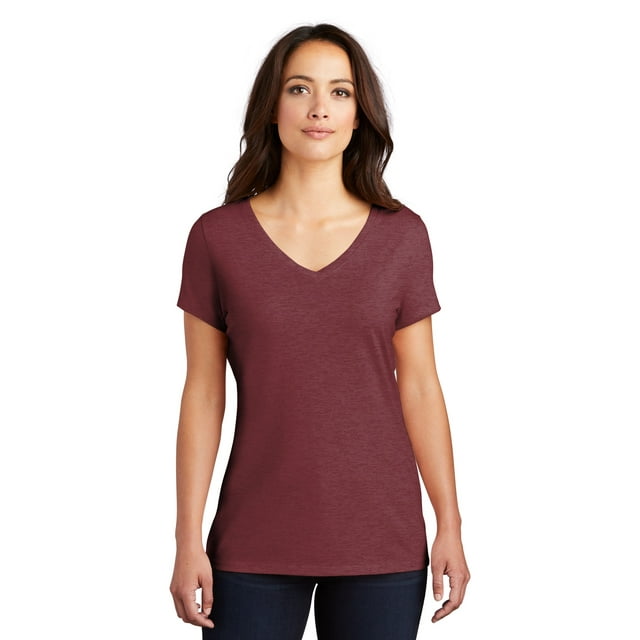 District T-Shirt Parfait à Col en V pour Femmes - DM1350L