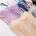 thumbnail image 6 of Teens Big Girls Women Padded Bra Camisole Top Vest Female Camisole With Built In Bra Gray XL, 6 of 7