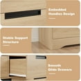 thumbnail image 4 of Modern 6-Drawer Dresser with Embedded Handles, Natural Wood Chest of Drawers for Bedroom, Living Room & Nursery, 4 of 6
