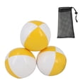 thumbnail image 3 of 3 pelotas de malabares, pelotas de malabares para entretenimiento, fácil agarre, accesorios pequeños y suaves para hacer malabares. Blanco amarillo, 3 of 9
