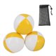 thumbnail image 3 of 3 pelotas de malabares, pelotas pequeñas de PU, accesorios difíciles para juegos en el patio trasero, lanzamiento fácil. Blanco amarillo, 3 of 8