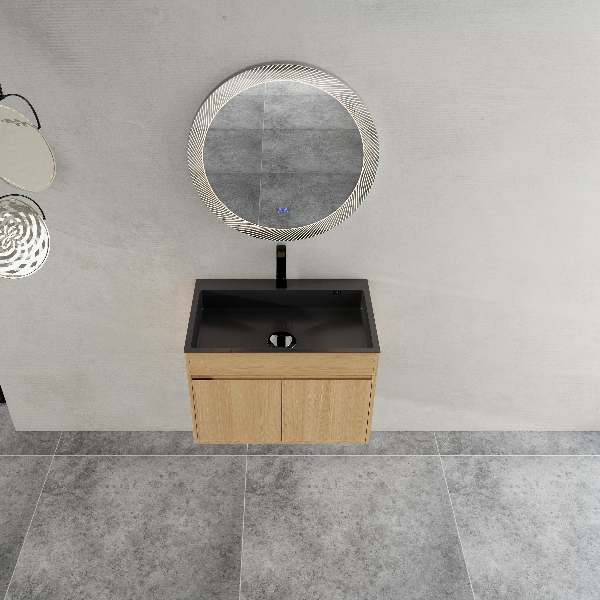 Rainlex 39" Black & Silver Stainless Steel Freestanding Utility Sink with Pull-Out Faucet and Storage Shelf