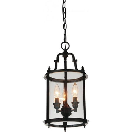 

3 Light Drum Shade Mini Pendant with Oil Rubbed Bronze finish