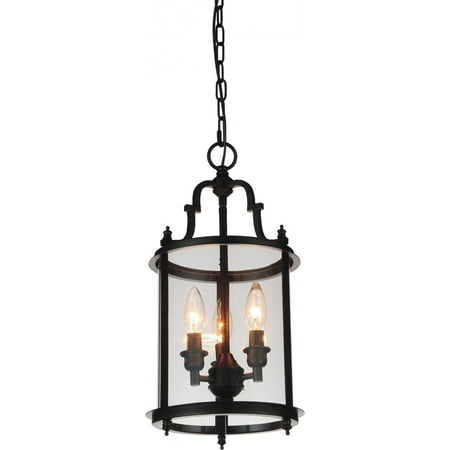 

3 Light Drum Shade Mini Pendant with Oil Rubbed Bronze finish