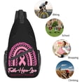 thumbnail image 5 of Breast Cancer Awareness Faith Love Hope Rainbow Sling Bag Crossbody Hiking Travel Chest Bags Backpack Shoulder Daypack for Women Men, 5 of 7