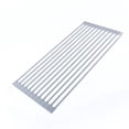 thumbnail image 3 of Escurridor de platos sobre el fregadero Diseño plegable Antióxido Antideslizante Metal fuerte Ampliamente utilizado Escurridor de platos enrollable de silicona y redondo 52x24.5cm, 3 of 5