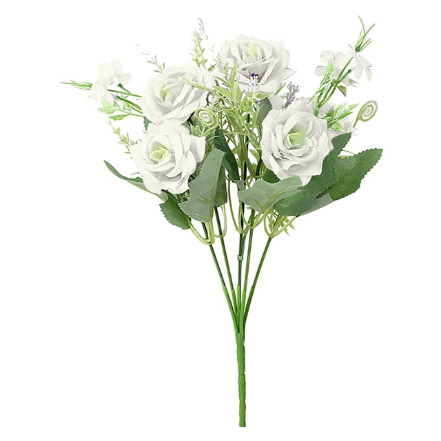 Bouquet de Roses en Soie Artificielle Réaliste avec Tige Ajustable pour Décoration de Maison, Mariage et Table