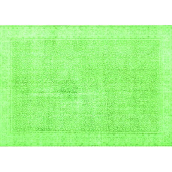 Ahgly Company Indoor Rectangle Persian Green Traditional Area Rugs, 5' x 8'
