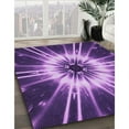 thumbnail image 3 of Ahgly Tapis Rectangulaire Lavable en Machine Intérieur Transitionnel Violet, 8 Pieds x 10 Pieds, 3 of 7