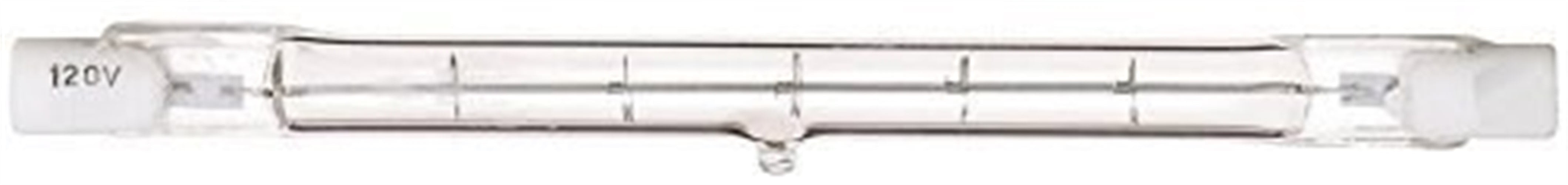 Satco S3495 - 200 watt; Halogen; T3; Clear; 1500 Average rated Hours; 3400 Lumens; Double Ended base; 118mm; 120 volts