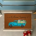 thumbnail image 2 of Spring Floral Decorative Welcome Door Mat Colorful Flowers Truck Indoor Outdoor Non-Slip Summer Doormat Home Entryway Farmhouse Decor Front Door Mat for Outside Porch Entrance, 30" x 17", Brown Rug, 2 of 6