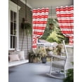 thumbnail image 4 of nqOlkjepod Outdoor Curtains for Patio Waterproof, Boho Red Stripe Outdoor Privacy Panels Grommet, Abstract Geometric White Minimalist Blackout Outside Curtains for Porch/Cabana 54"x108", 1 Panel, 4 of 8