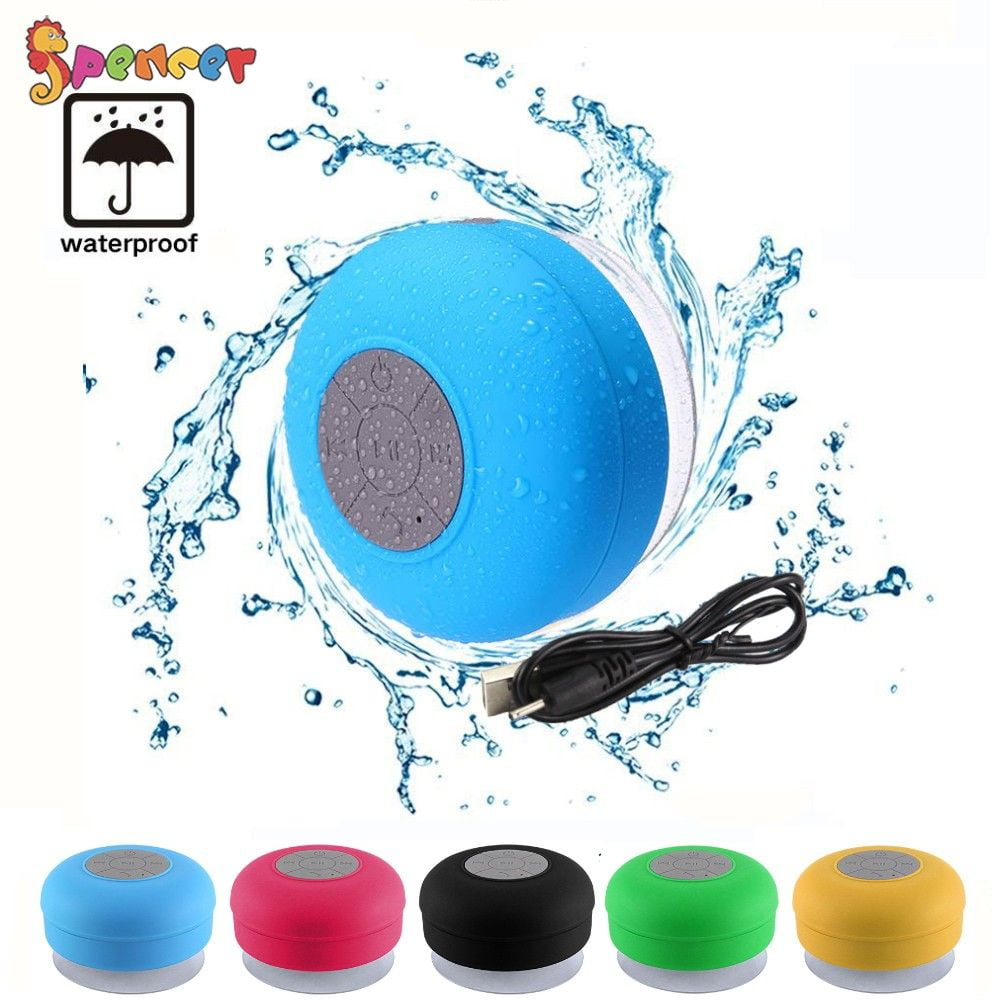 Spencer Mini Waterproof Bluetooth 3.0 Speaker, Portable Wireless Shower