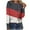 Red, variant on Patlollav Womens T-Shirt Tops Print Casual Loose Round Neck Long Sleeve Blouse on Ladies