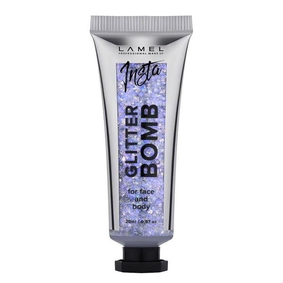 Lamel- 401 Insta Body Glitter Bomb - Blue Silver, Radiant & Glowing Skin, Easy to Use & Long-Lasting,