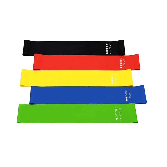 5 Ligas De Resistencia Bandas para Deportes Verde,Azul,Amarilla,Roja y Negra Malubero Ligas de Recistencia
