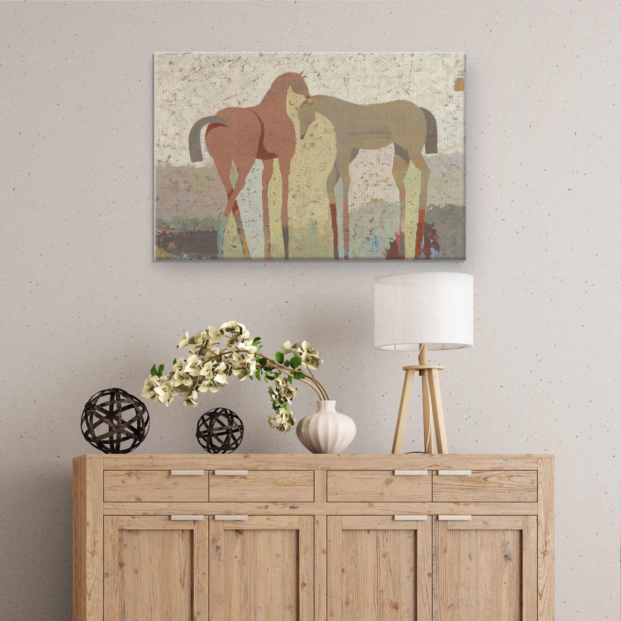Masterpiece Art Gallery Gentle Whispers Horses By Ciela Bloom Canvas Art Print 24" x 36"