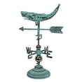 thumbnail image 2 of Contrast Verdigris Copper Whale Tabletop Weathervane w/ Optional Fence Mount, 2 of 7