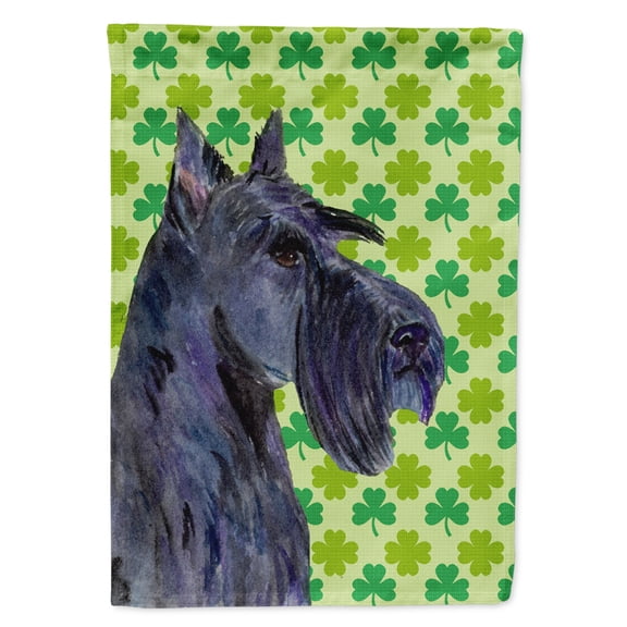 Carolines Treasures SS4460-FLAG-PARENT Scottish Terrier St. Patricks Day Shamrock Portrait Flag  multicolor